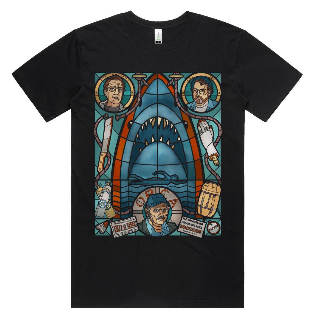 Jaws Stained Glass Tee